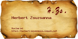 Herbert Zsuzsanna névjegykártya